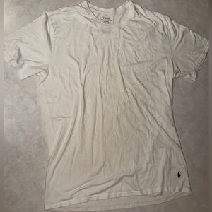 Polo Ralph Lauren T Shirt Men XL White Short Sleeve Crew Neck Pony Logo EUC